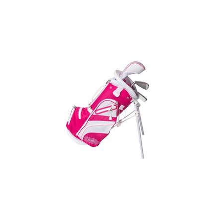 MERCHANTS OF GOLF Tour X Size 0 Pink 3pc Jr Golf Set w Stand Bag 20330